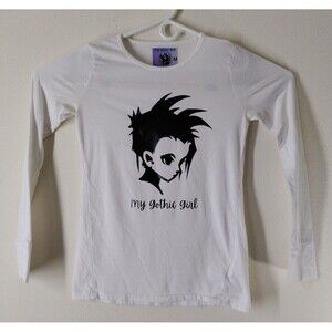 My Gothic Girl T-Shirt Women's M White Long Sleeve Whimsy Gothic Fashion Girl